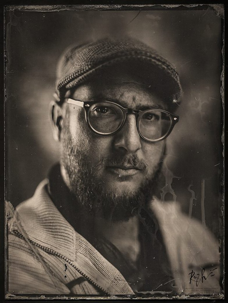 Portrait de Samten Norbù, photographe à Strasbourg, au collodion humide