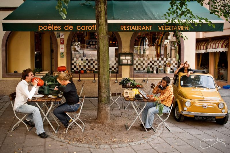 Un café à Strasbourg — photographie de Samten Norbù